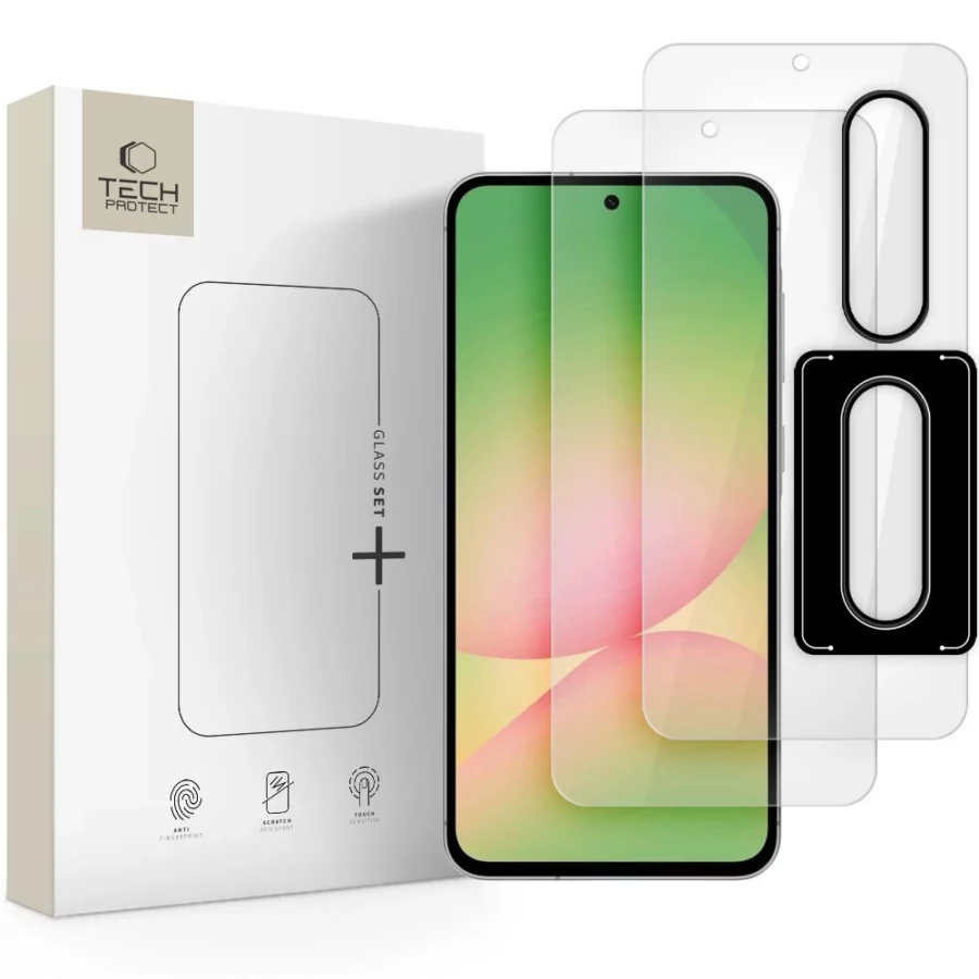 Szkło hartowane Tech-Protect Glass Set+ na Samsung Galaxy A36 / A56 5G - przezroczyste