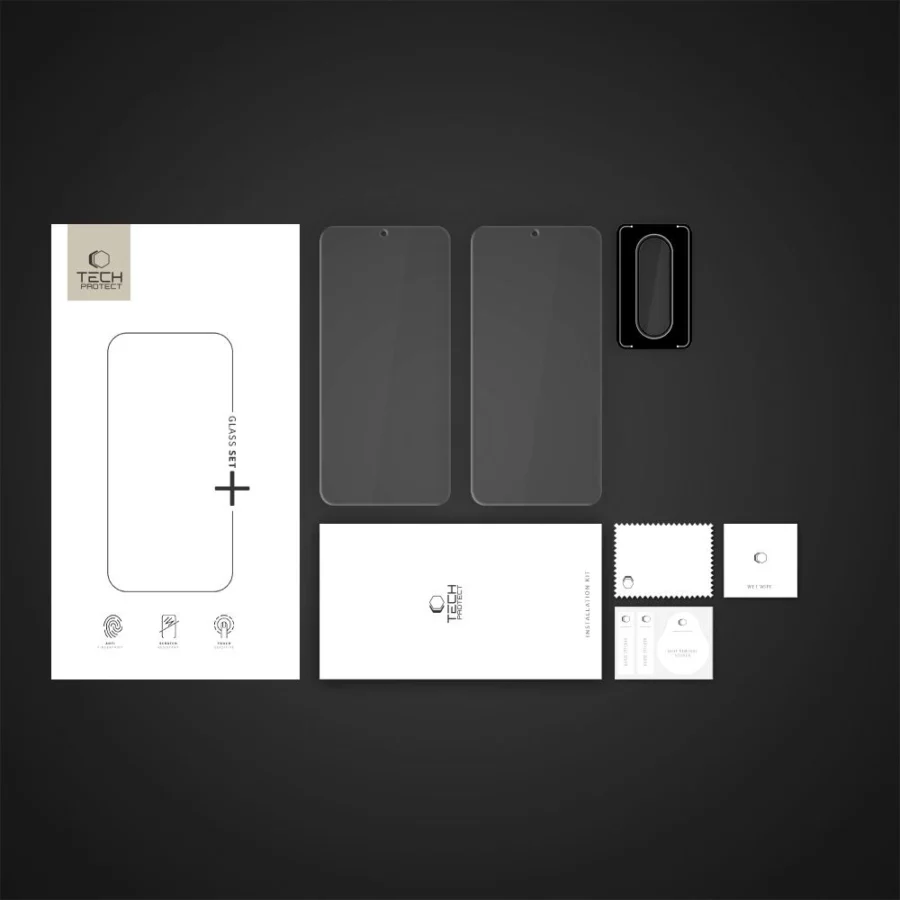 Szkło hartowane Tech-Protect Glass Set+ na Samsung Galaxy A36 / A56 5G - przezroczyste