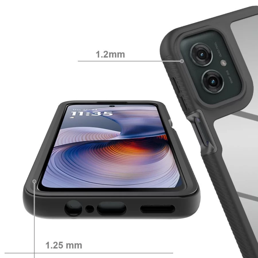 Etui Tech-Protect Defense na Motorola Moto G15 / G15 Power / G05 / E15 - czarne