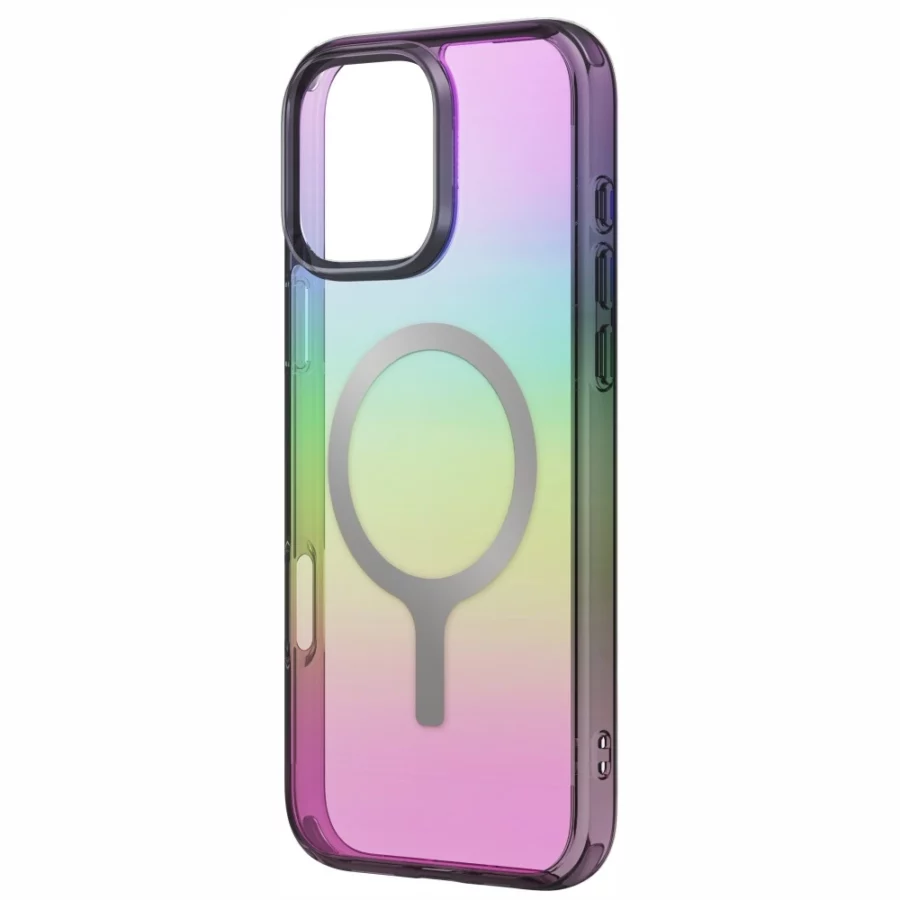 Etui UNIQ Iridescia Magclick Charging na iPhone 16 Pro - czarny