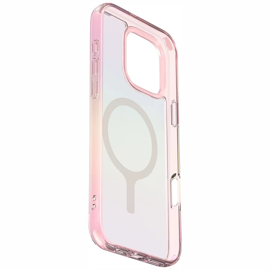 Etui UNIQ Iridescia Magclick Charging na iPhone 16 Pro - różowy