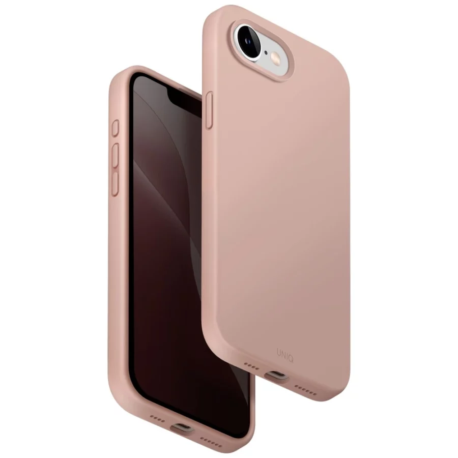 Etui UNIQ Lino Magclick Charging na iPhone 16e - różowe