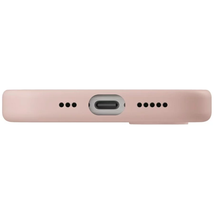 Etui UNIQ Lino Magclick Charging na iPhone 16e - różowe