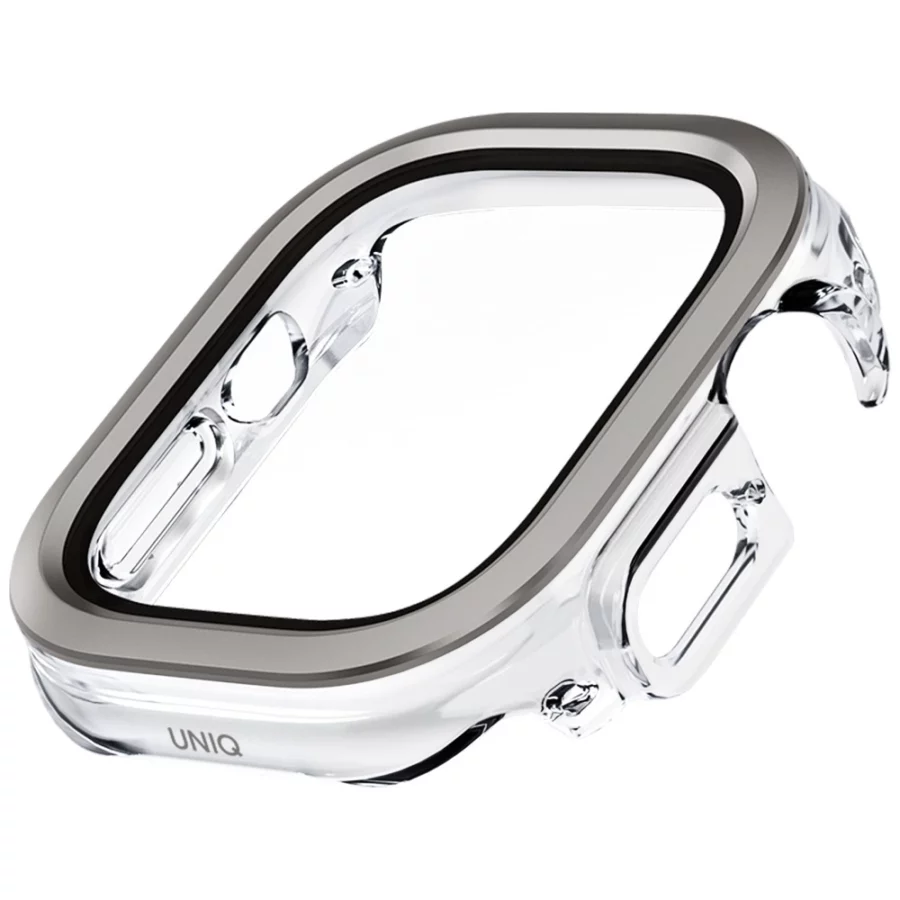 Etui ze szkłem hartowanym UNIQ Voute na Apple Watch Ultra 49 mm - srebrne
