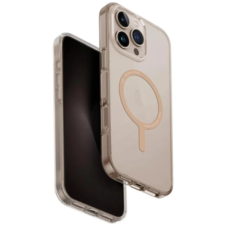 Etui UNIQ Clario Magclick Charging na iPhone 16 Pro Max - przezroczysto-złote