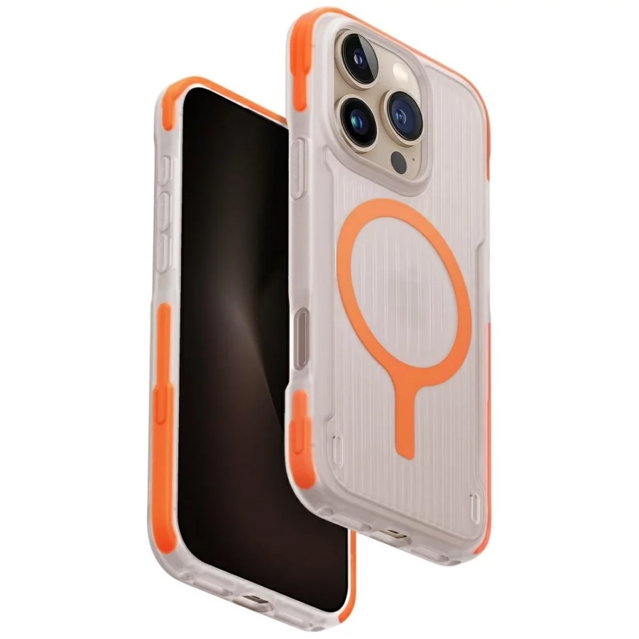 Etui UNIQ Combat Active Magclick Charging na iPhone 16 Pro - pomarańczowe
