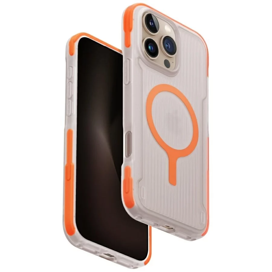 Etui UNIQ Combat Active Magclick Charging na iPhone 16 Pro Max - pomarańczowe