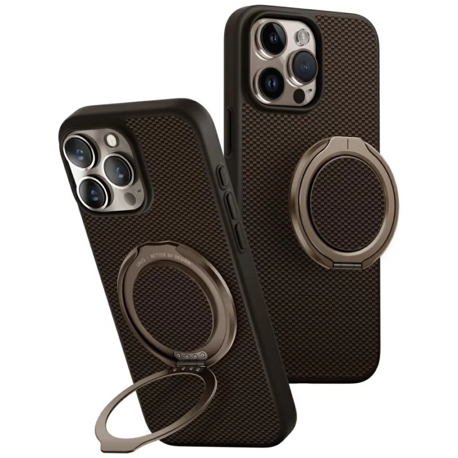 Etui UNIQ Keva Air Magclick Charging GripFit  na iPhone 16 Pro Max - brązowe