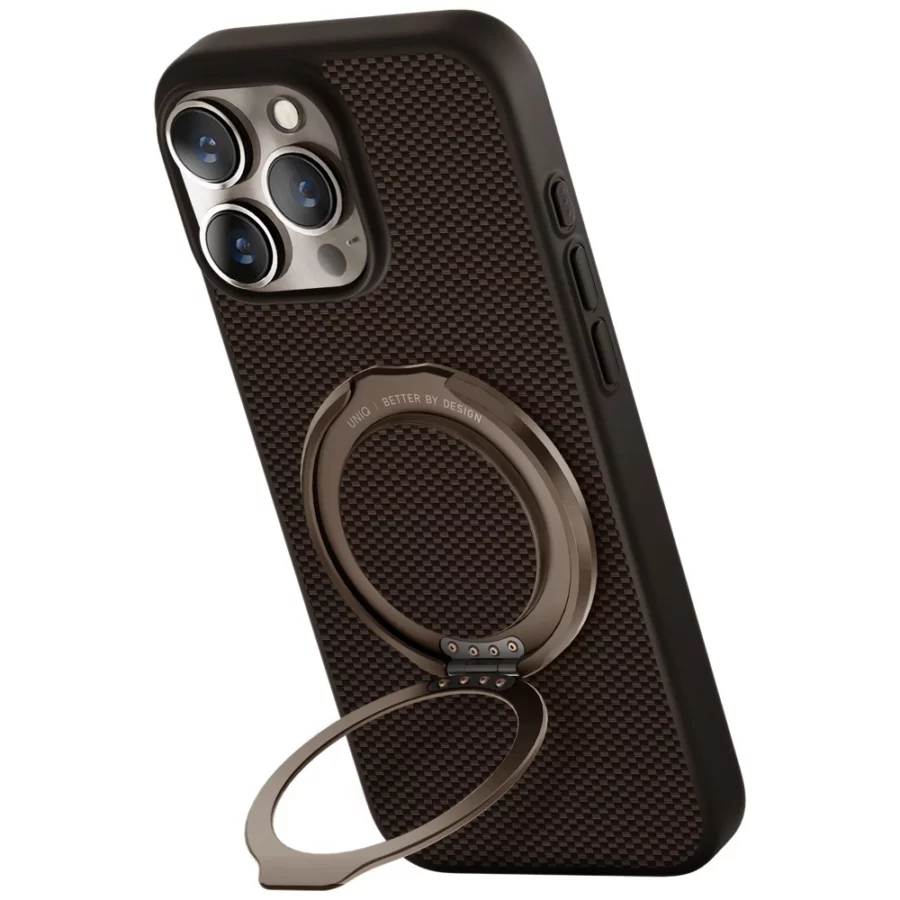Etui UNIQ Keva Air Magclick Charging GripFit  na iPhone 16 Pro Max - brązowe
