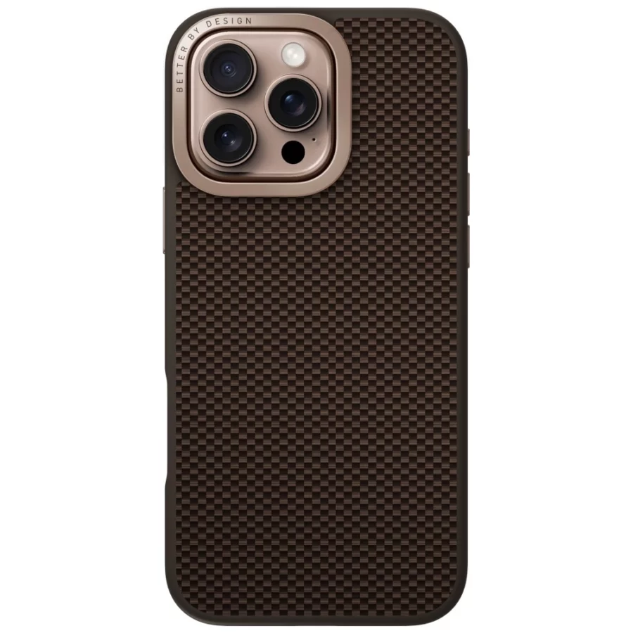 Etui UNIQ Keva Max Magclick Charging Camera Stand na iPhone 16 Pro - brązowe