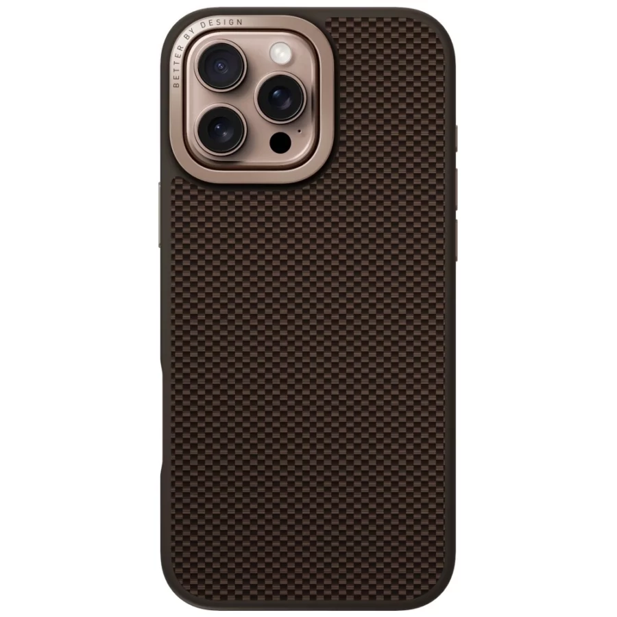 Etui UNIQ Keva Max Magclick Charging Camera Stand na iPhone 16 Pro Max - brązowe