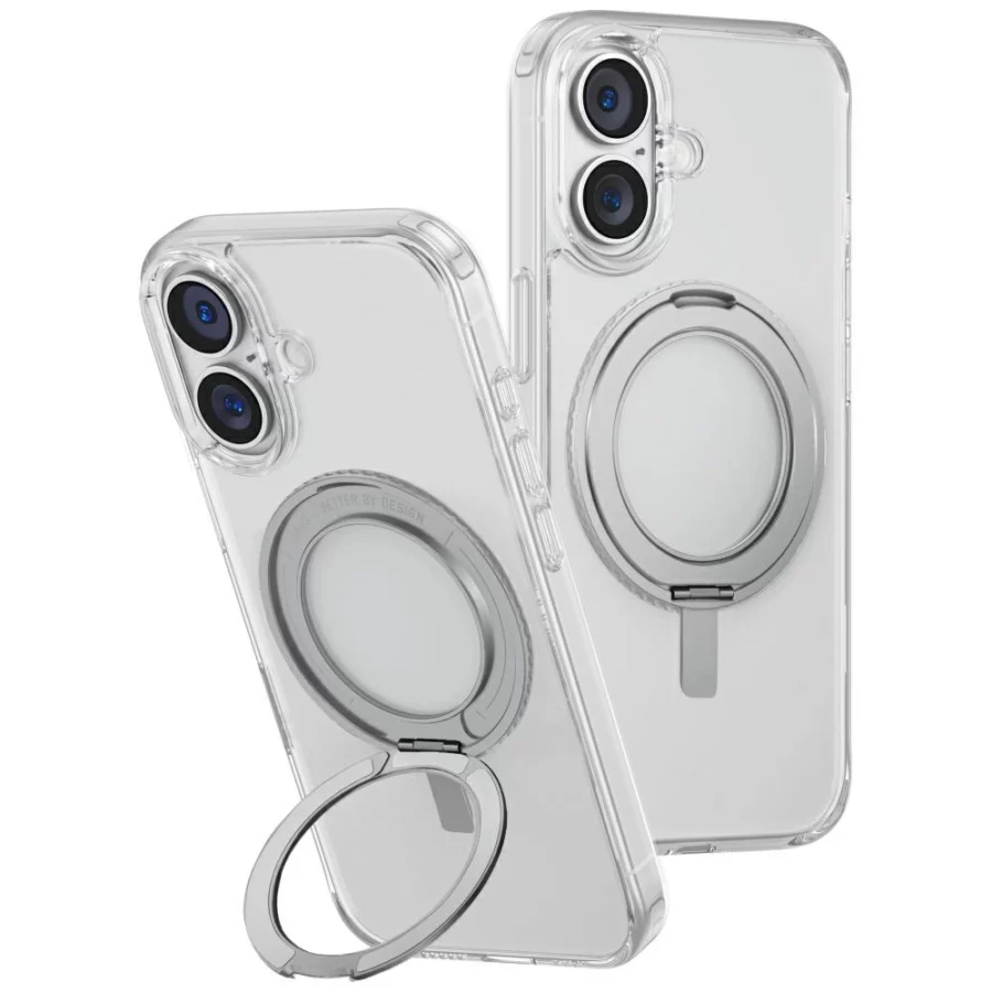 Etui UNIQ Swivix 360 Rotating Kickstand na iPhone 16 - przezroczyste