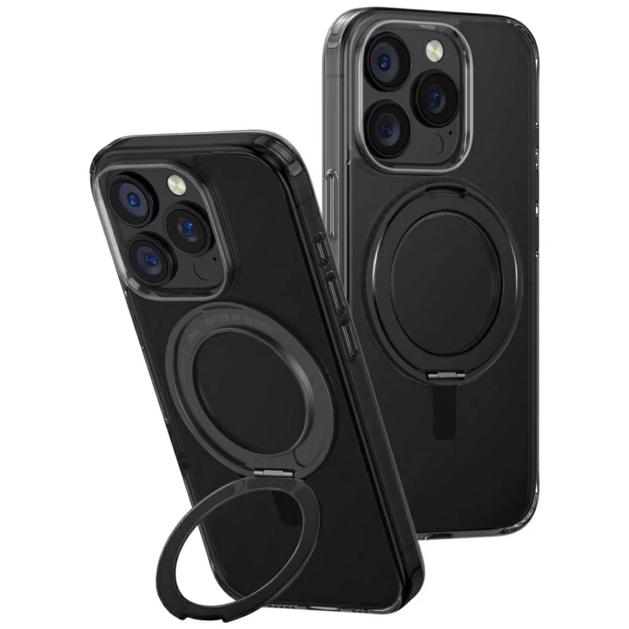 Etui UNIQ Swivix 360 Rotating Kickstand na iPhone 16 Pro - czarne