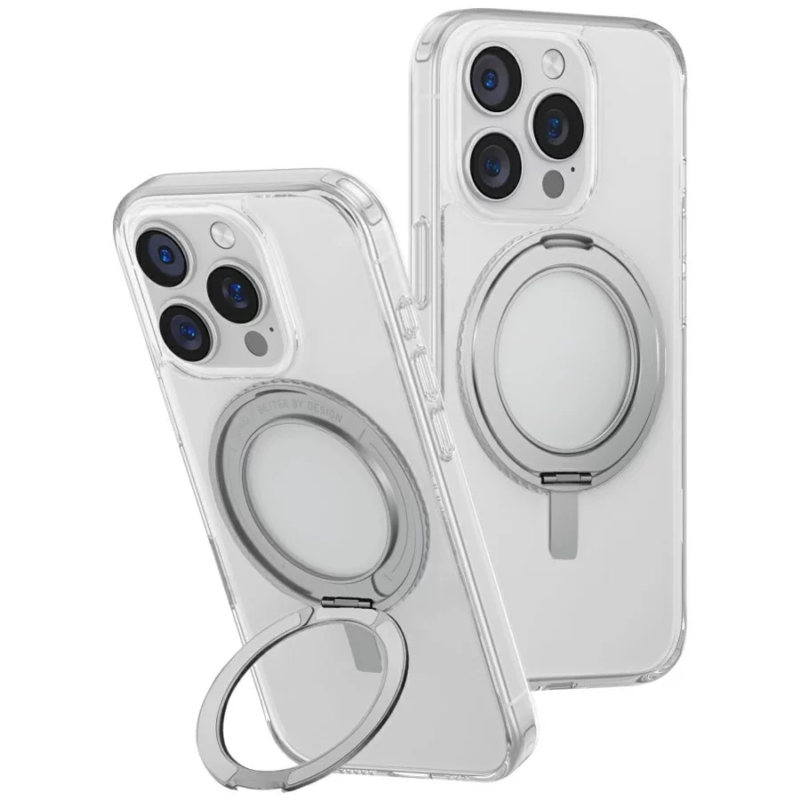 Etui UNIQ Swivix 360 Rotating Kickstand na iPhone 16 Pro - przezroczyste