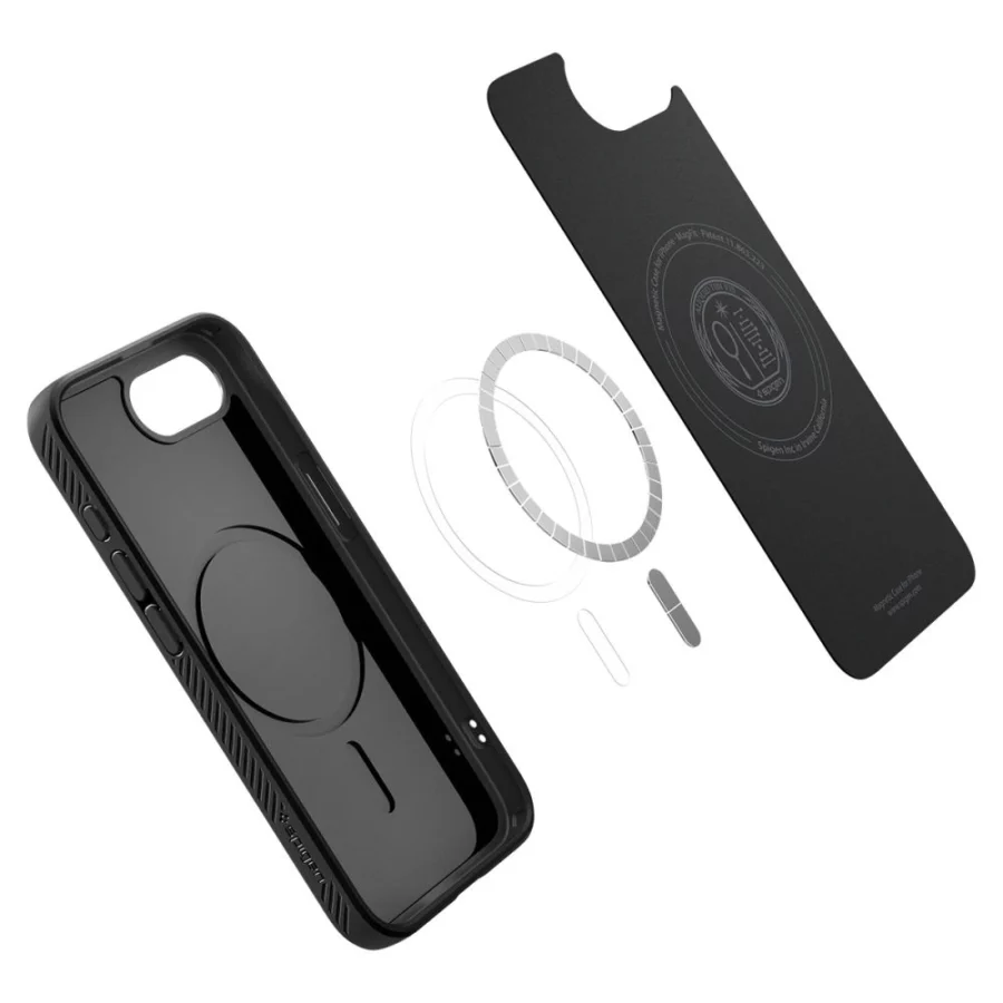 Etui Spigen Liquid Air Mag MagSafe na iPhone 16e / 17e - czarny mat