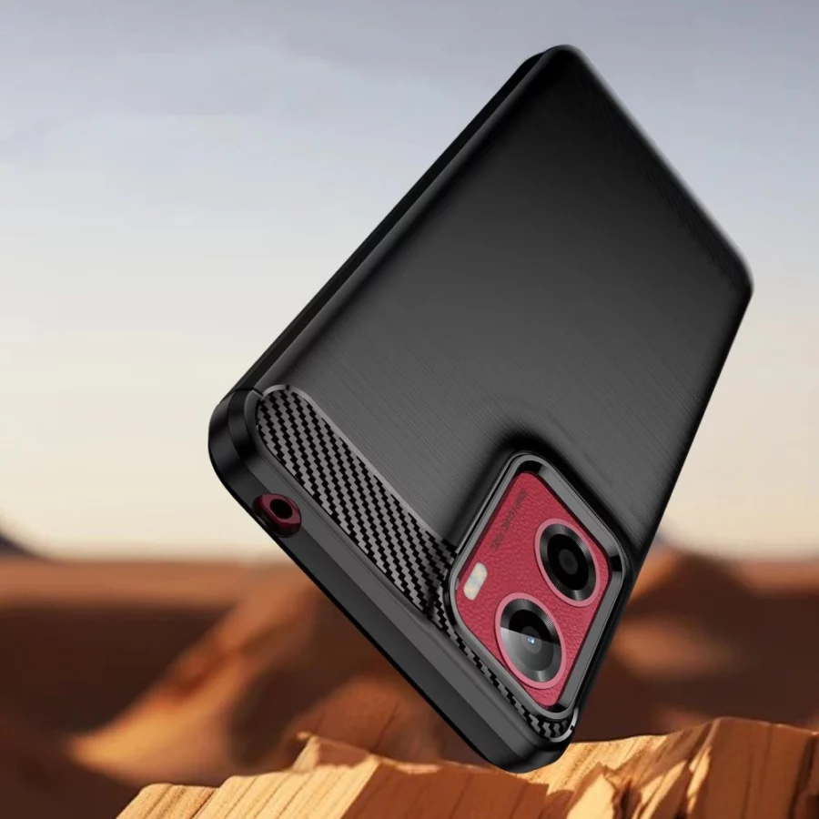 Etui Tech-Protect TPUCarbon na Motorola Moto G05 / E15 - czarne