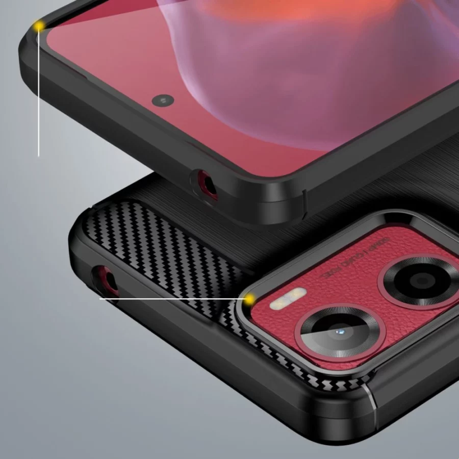Etui Tech-Protect TPUCarbon na Motorola Moto G05 / E15 - czarne