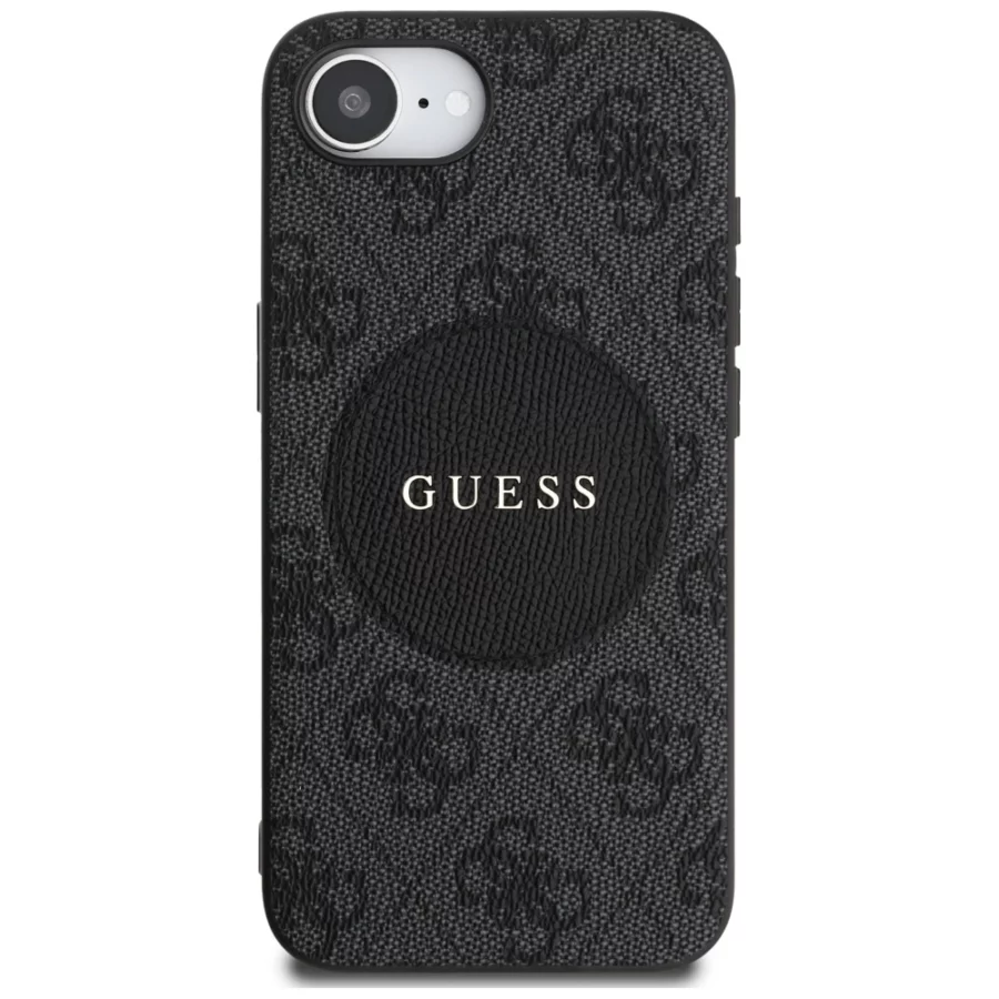 Etui Guess 4G Circle Classic Logo MagSafe na iPhone 16e - czarne
