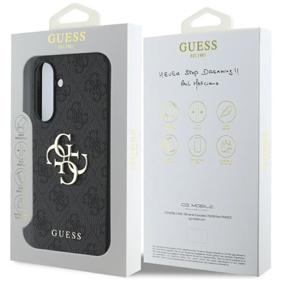 Etui Guess Big 4G Logo Classic Logo na Samsung Galaxy A36 - czarne
