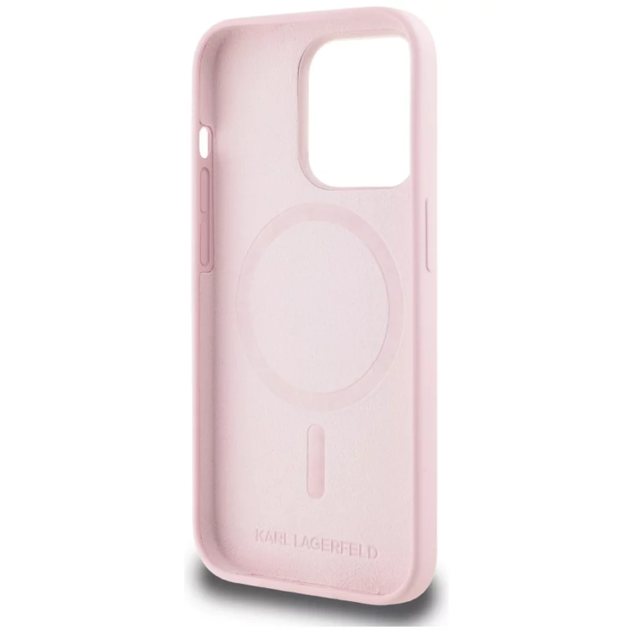 Etui Karl Lagerfeld Silicone Karl&Choupette MagSafe na iPhone 14 Pro Max - różowe