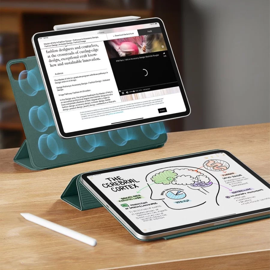 Etui ESR Rebound Magnetic na iPad Pro 12.9” 2020 / 2021 / 2022 / iPad Air 13” 2024 / 2025 - zielone