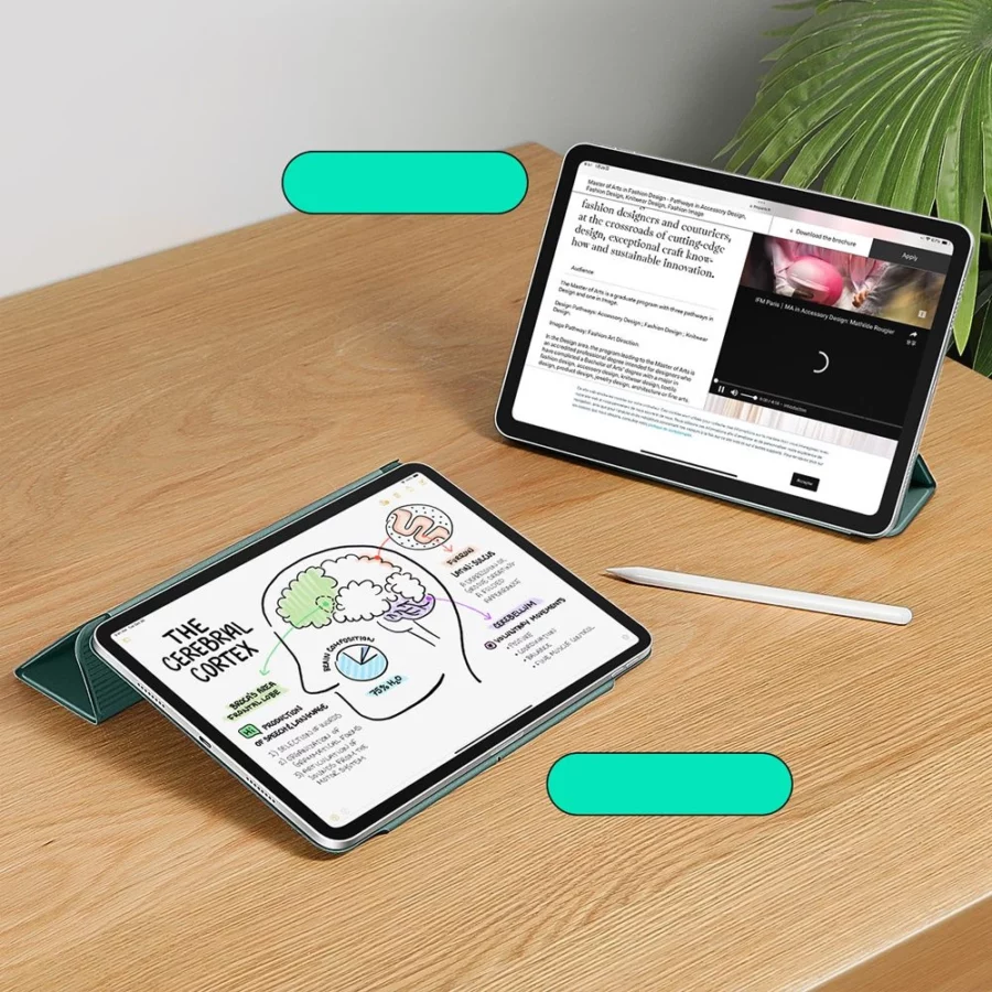 Etui ESR Rebound Magnetic na iPad Pro 12.9” 2020 / 2021 / 2022 / iPad Air 13” 2024 / 2025 - zielone