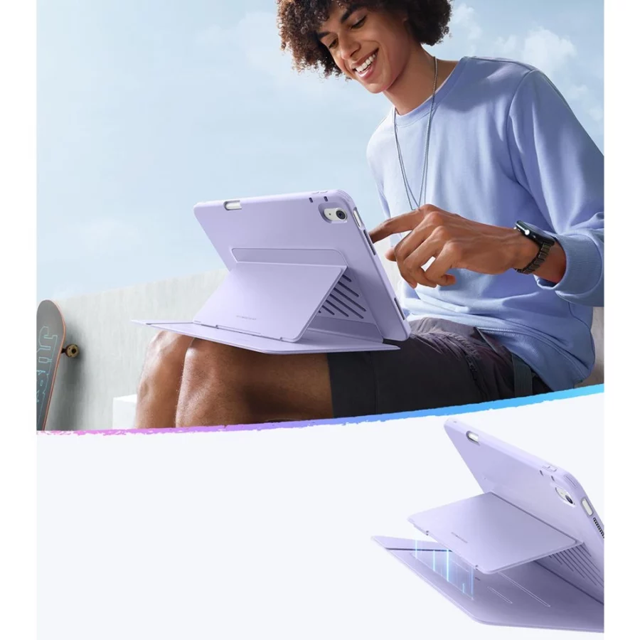 Etui ESR Flip Hybrid na iPad Air 13" (2024/2025/2026) - fioletowe