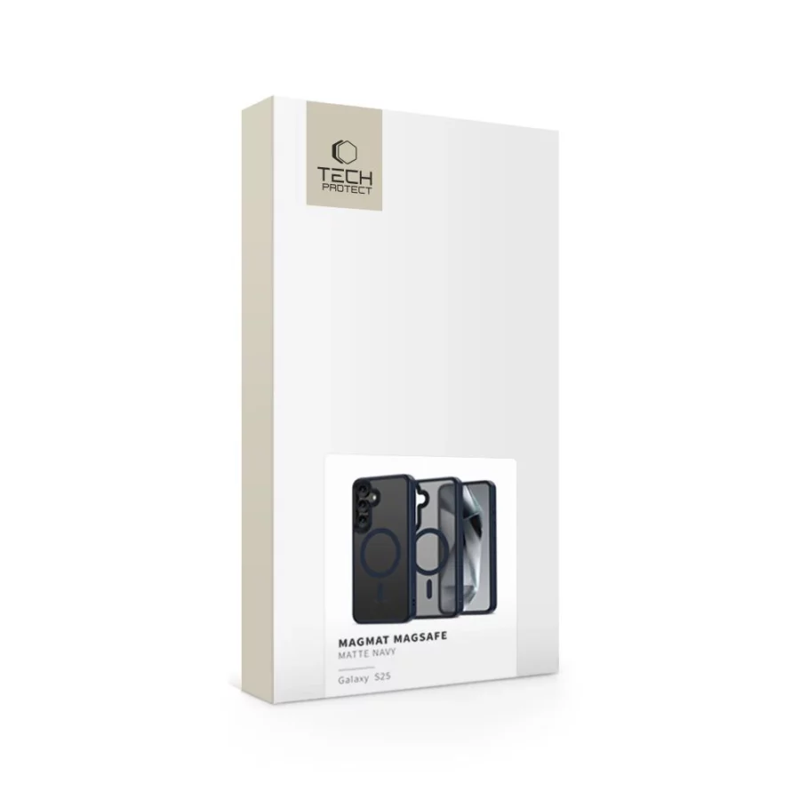 Etui Tech-Protect MagMat MagSafe na Samsung Galaxy S25 - przezroczysto-niebieskie