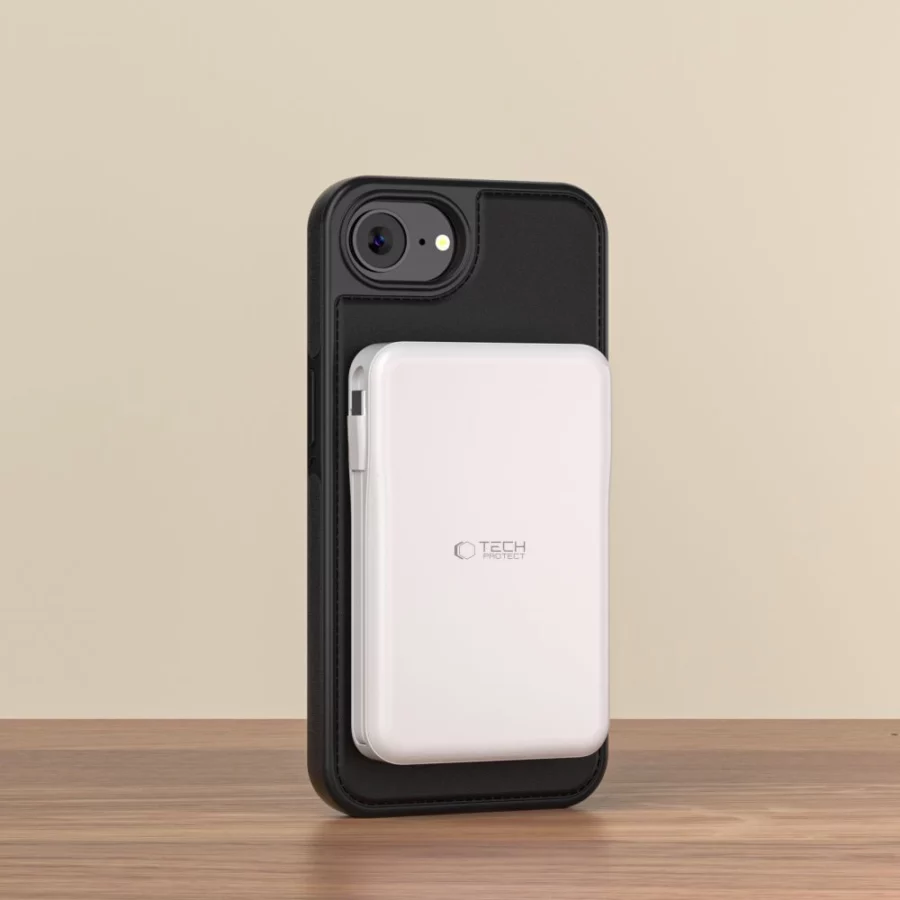 Etui Tech-Protect Wallet MagSafe na iPhone 16e / 17e - czarny mat