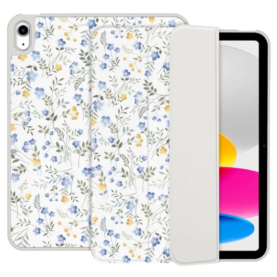 Etui Tech-Protect SC Pen na iPad 10.9" 2022 (10 gen.) / 11" 2025 (11 gen.) - stokrotki z liśćmi
