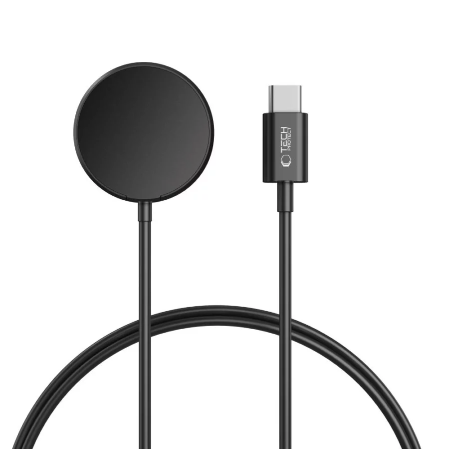 Ładowarka indukcyjna Tech-Protect MC03 UltraBoost na Samsung Galaxy Watch USB-C 100cm - czarna