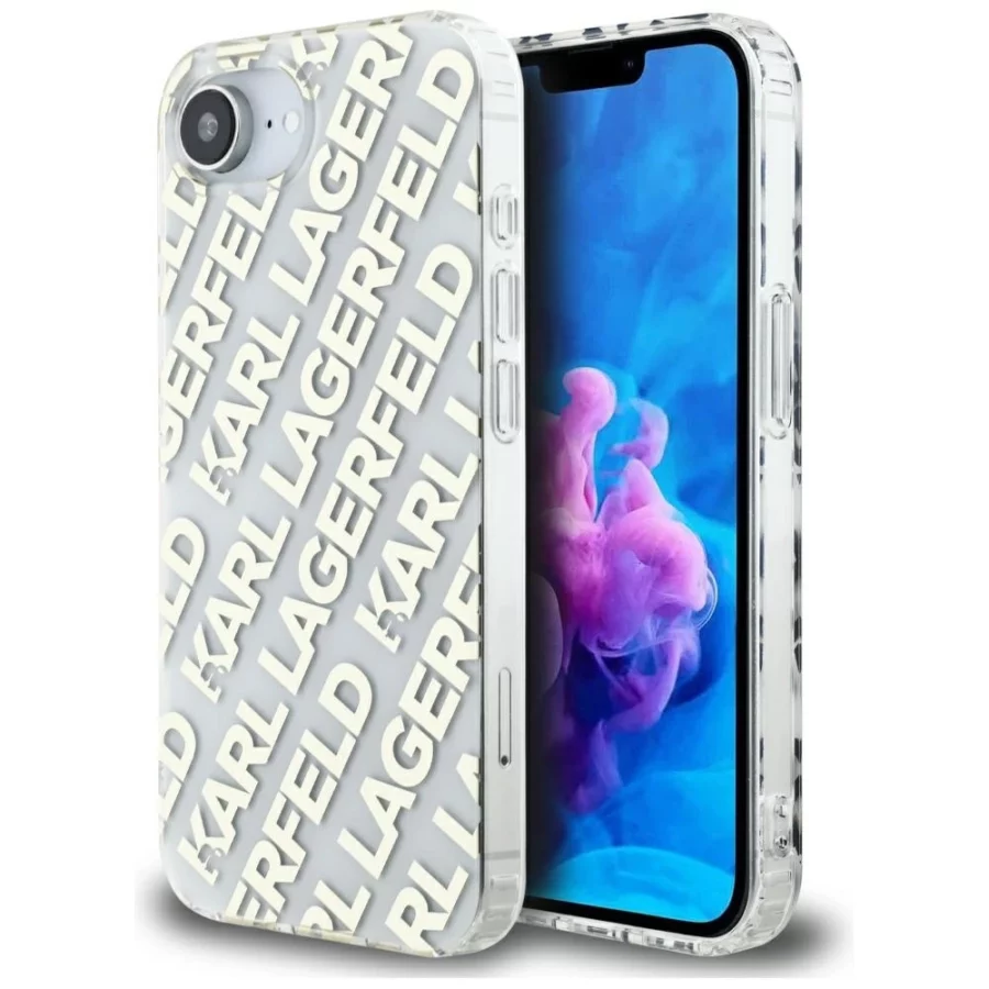 Etui Karl Lagerfeld IML Repeat Logo na iPhone 16e - złote