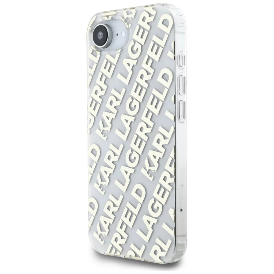 Etui Karl Lagerfeld IML Repeat Logo na iPhone 16e - złote
