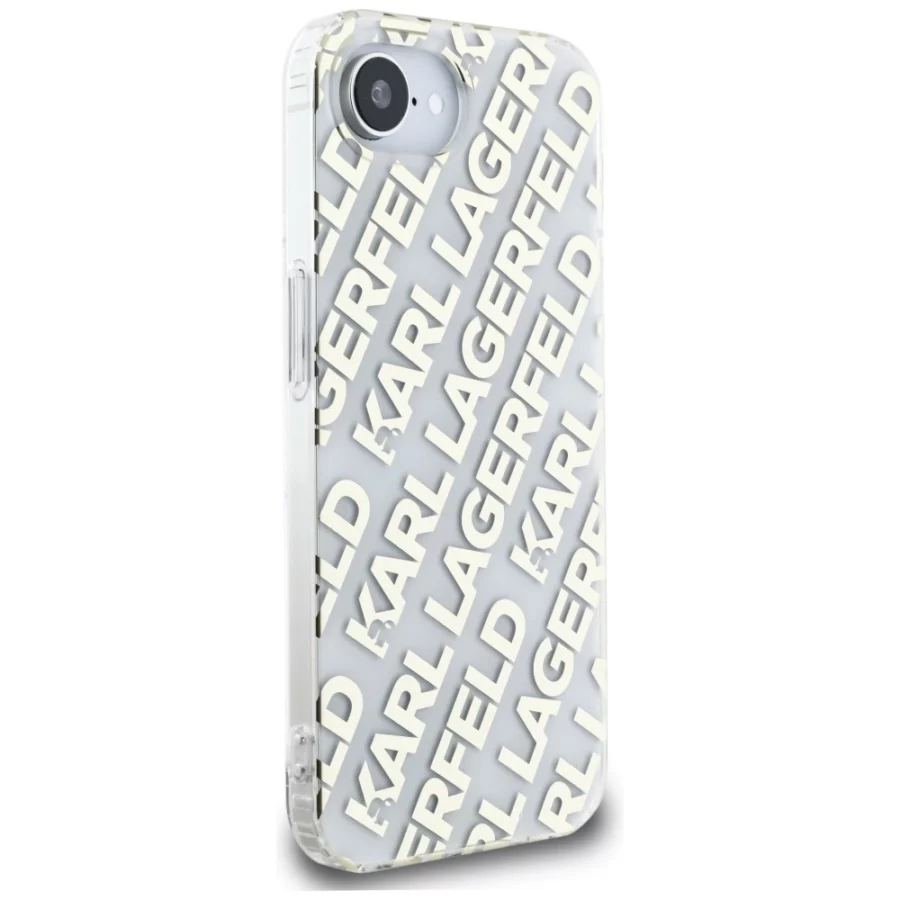 Etui Karl Lagerfeld IML Repeat Logo na iPhone 16e - złote