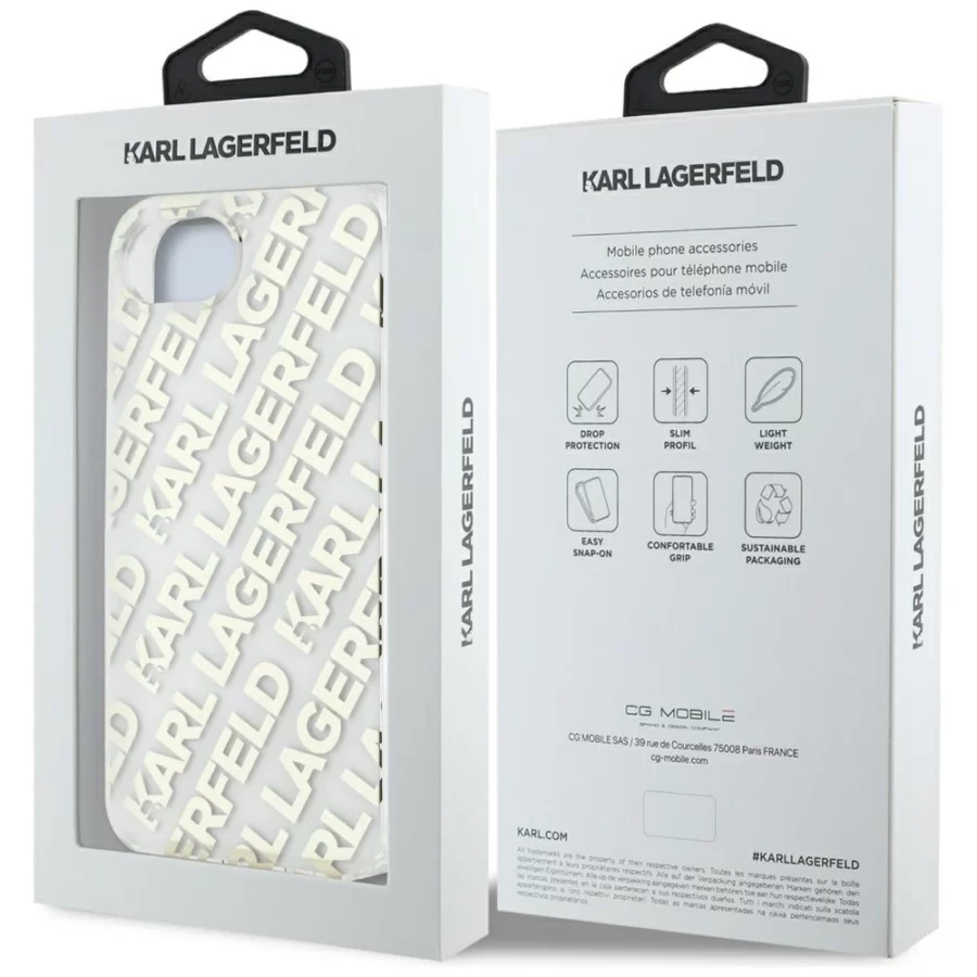 Etui Karl Lagerfeld IML Repeat Logo na iPhone 16e - złote