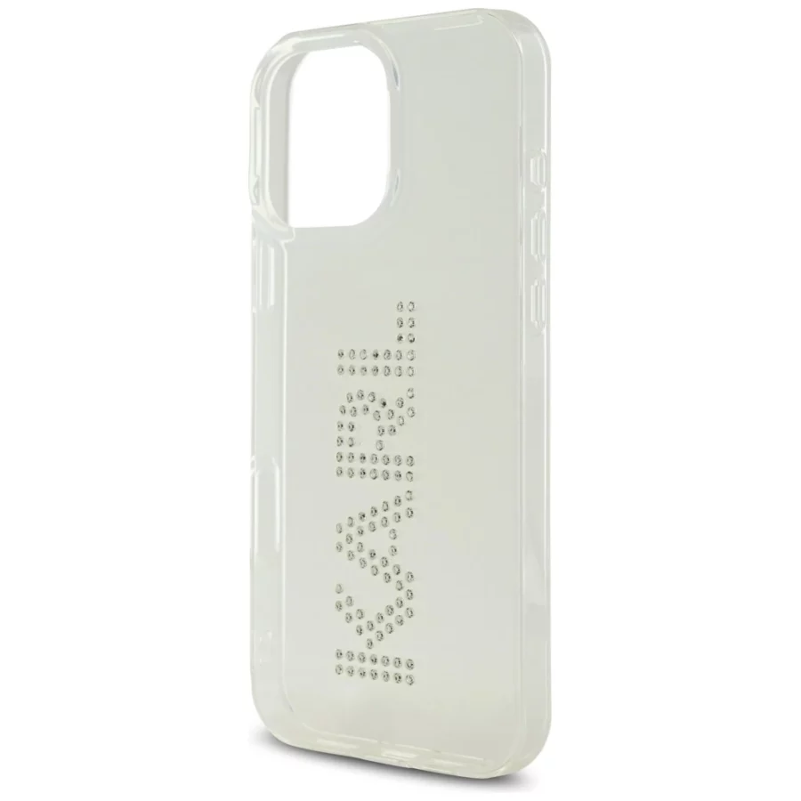 Etui Karl Lagerfeld IML Rhinestones Logo na iPhone 16 Pro - przezroczyste