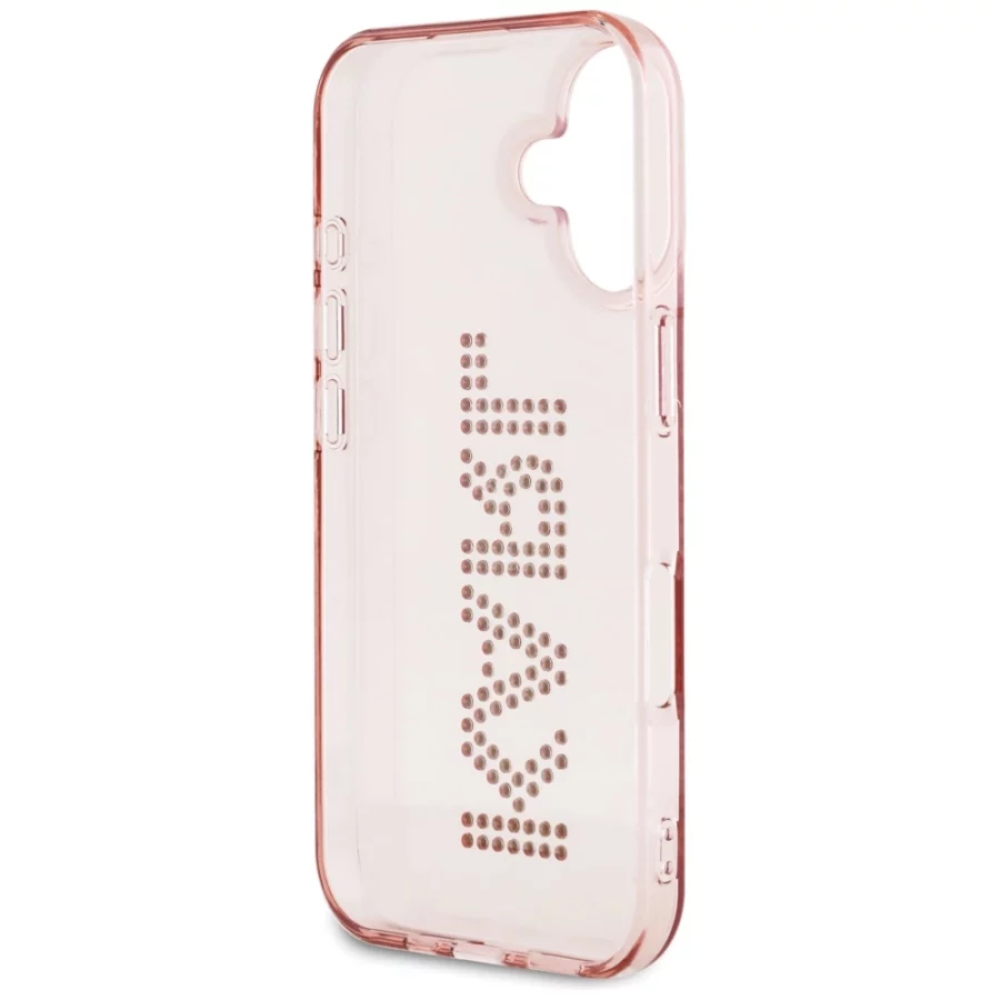 Etui Karl Lagerfeld IML Rhinestones Logo na iPhone 16 - różowe