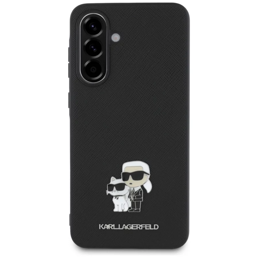 Etui Karl Lagerfeld Saffiano w/ K&C Metal Logo na Samsung Galaxy A36 - czarne