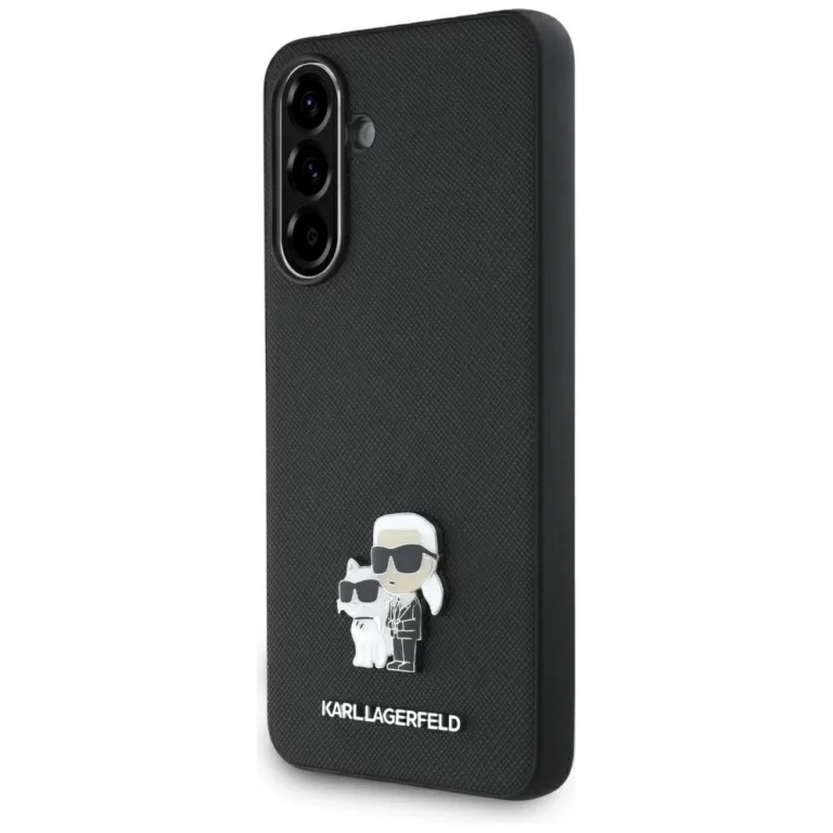 Etui Karl Lagerfeld Saffiano w/ K&C Metal Logo na Samsung Galaxy A56 - czarne