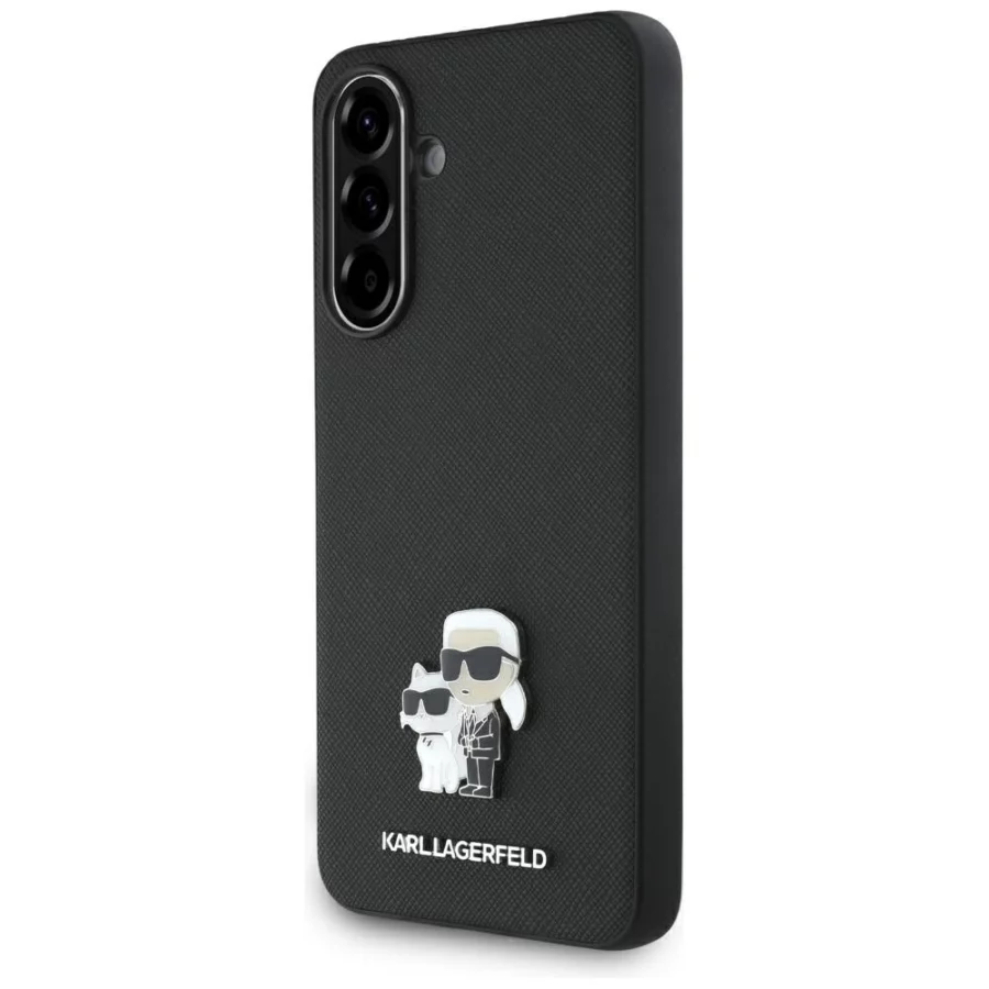 Etui Karl Lagerfeld Saffiano w/ K&C Metal Logo na Samsung Galaxy A56 - czarne