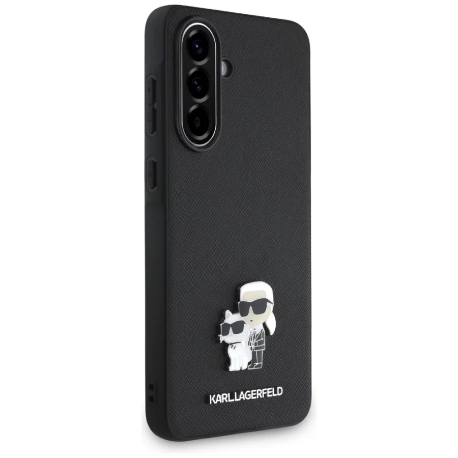 Etui Karl Lagerfeld Saffiano w/ K&C Metal Logo na Samsung Galaxy A56 - czarne