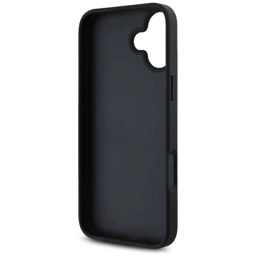 Etui Guess Grained Roses Big 4G logo na iPhone 16 - czarne