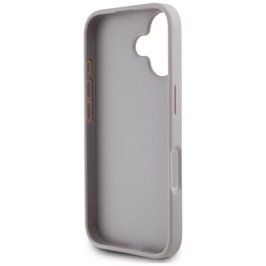Etui Guess Grained Roses Big 4G logo na iPhone 16 - fioletowe
