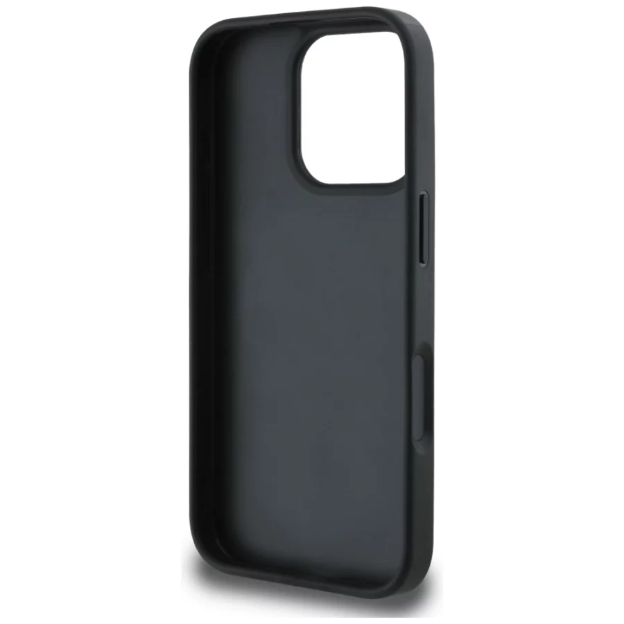 Etui Guess Grained Roses Big 4G logo na iPhone 16 Pro - czarne