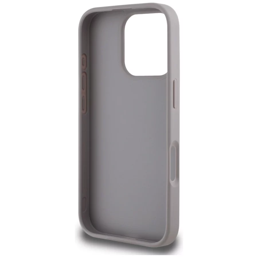 Etui Guess Grained Roses Big 4G logo na iPhone 16 Pro - fioletowe