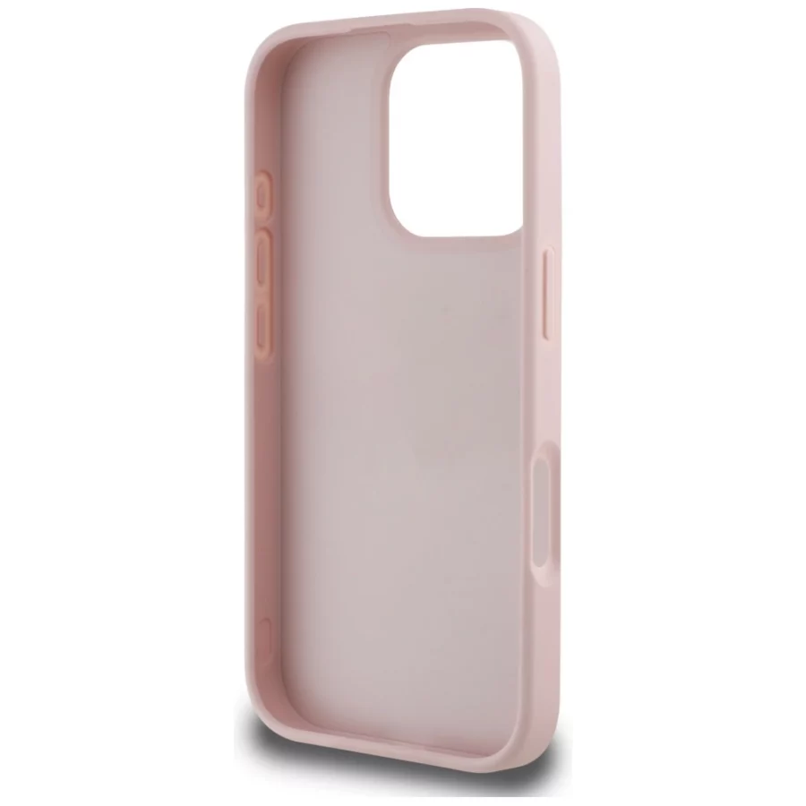 Etui Guess Grained Roses Big 4G logo na iPhone 16 Pro - różowe