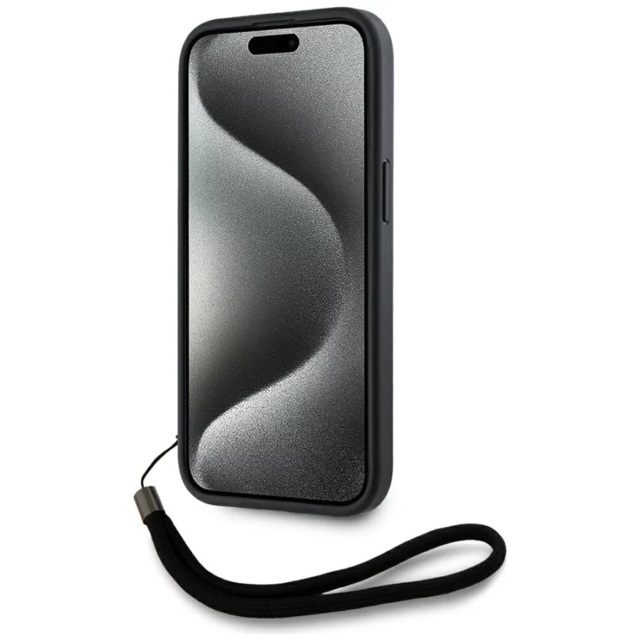 Etui Karl Lagerfeld Saffiano Athleisure Stripes Cord na iPhone 15 - czerwone