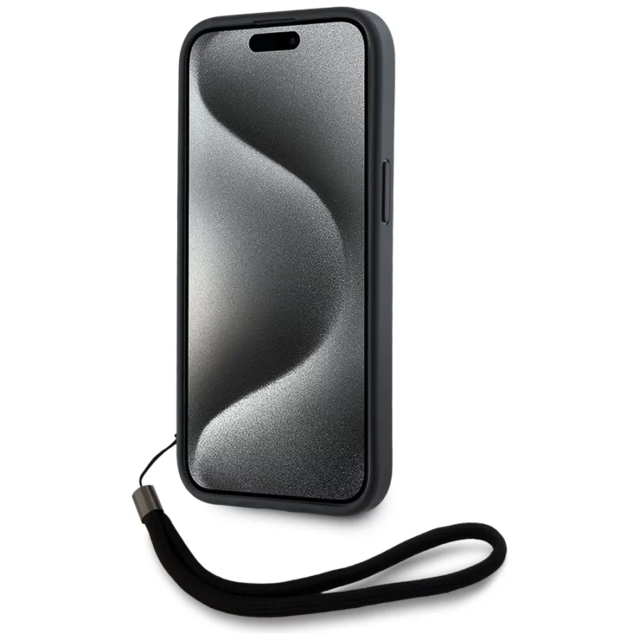 Etui Karl Lagerfeld Saffiano Athleisure Stripes Cord na iPhone 15 Pro Max - czerwone