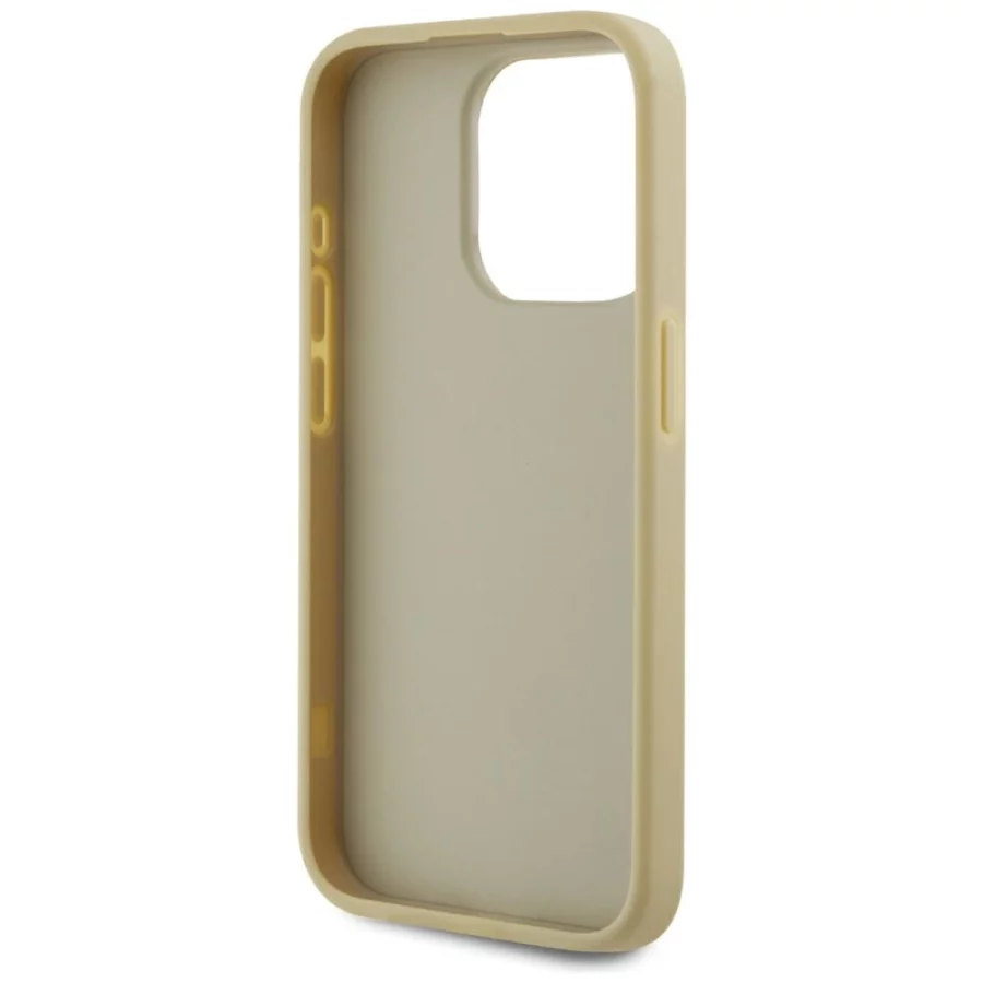 Etui Karl Lagerfeld Wrinkled Metal Signature na iPhone 15 Pro - złote