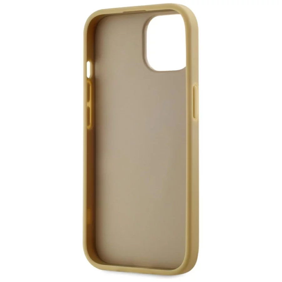 Etui Karl Lagerfeld Wrinkled Metal Signature na iPhone 15 - złote